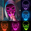 Halloween Skeleton Mask LED Glow Scary Mask - Addy Mart