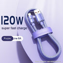 120W Data Cable Type-C Mobile Phone Charging Cable - Addy Mart