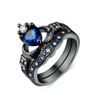 Crown love sapphire female ring - Addy Mart