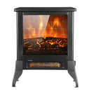 US SF512-14A 120V 1400W 14 Inch Fireplace, Black, Iron, Freestanding, Fake Firewood-Heating Wire - Addy Mart