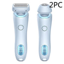 2 In 1 Hair Removal Epilator USB Rechargeable Trimmer Women Body Razor Face Leg Armpit Bikini Hand Pubic Shaver Hair Remover - Addy Mart