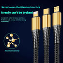 Woven Three-in-one Charging Strip Line Digital Display Phone Fast Charge Lines - Addy Mart