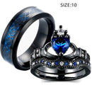 Crown love sapphire female ring - Addy Mart
