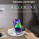 Folding Three-in-one Wireless Charger Vertical Desktop Phone Holder - Addy Mart