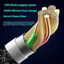 Woven Three-in-one Charging Strip Line Digital Display Phone Fast Charge Lines - Addy Mart