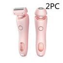 2 In 1 Hair Removal Epilator USB Rechargeable Trimmer Women Body Razor Face Leg Armpit Bikini Hand Pubic Shaver Hair Remover - Addy Mart