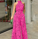 Sleeveless Halter Jumpsuit - Addy Mart