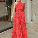 Sleeveless Halter Jumpsuit - Addy Mart