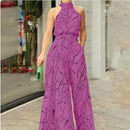 Sleeveless Halter Jumpsuit - Addy Mart